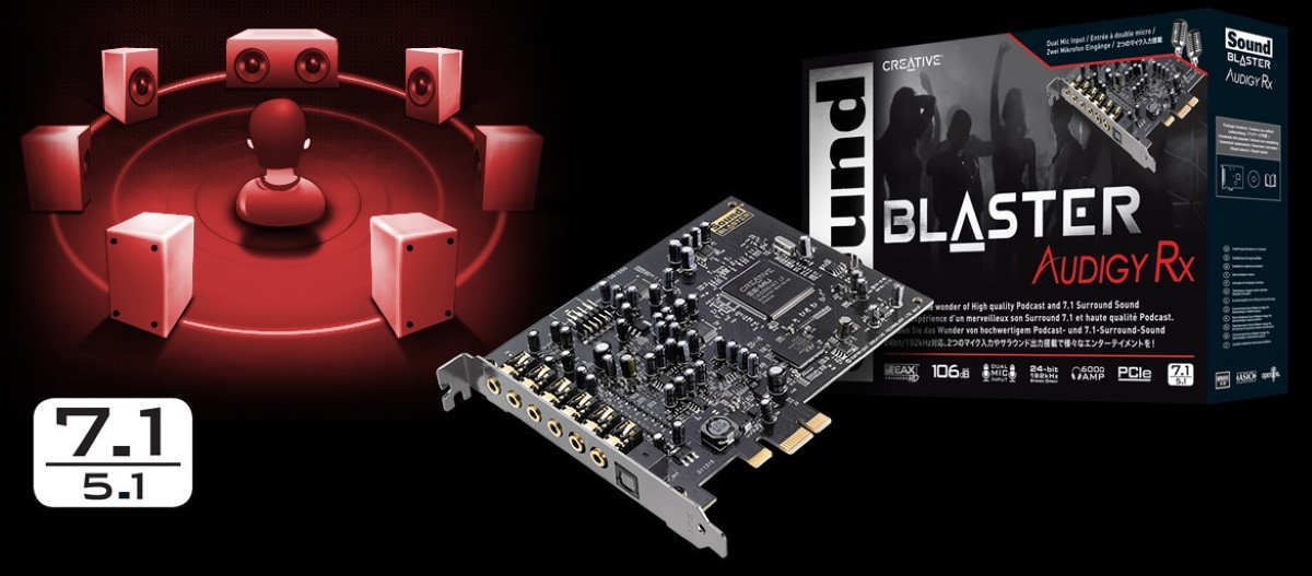Sound Card 7.1 Creative Blaster Audigy RX PCIe